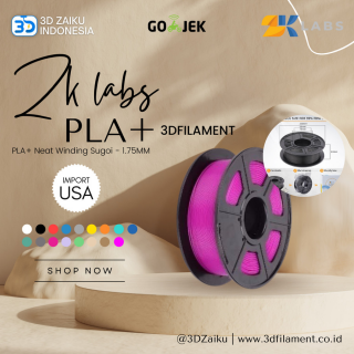 ZKLabs 3D Filament PLA+ Neat Winding Sugoi Line Bahan Import dari USA - CLEARANCE STOCK